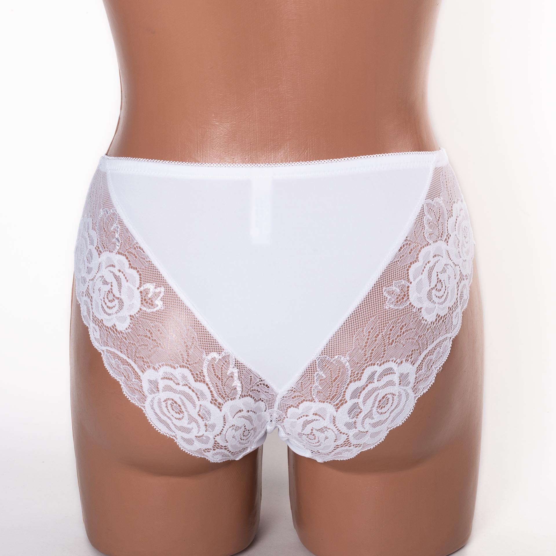 Жіночі трусики мікрофібра з мереживом Lanny mode 55420 білі k3641-2 Жіночі трусики мікрофібра з мереживом Lanny mode 55420 білі k3641-2